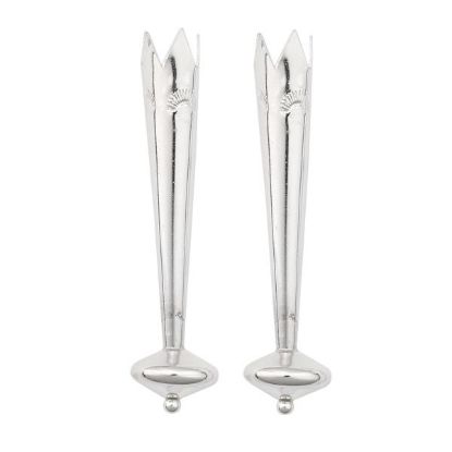 Picture of Stering Silver Extra Large Bolo Tip with 15mm Rondelle Bead, Style #12, Fits: 8 & 10 Ply Cords.