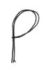 Picture of Handmade Black Leather Bolo Cord 4 Ply, 48" Length. Approx. 4-4.5mm Thick.