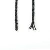 Picture of Handmade Black Leather Bolo Cord 4 Ply, 48" Length. Approx. 4-4.5mm Thick.