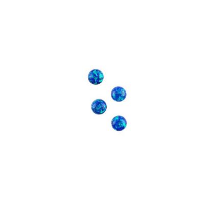 Picture of Imitation Royal Blue Opal, Round Cabochon, 4mm