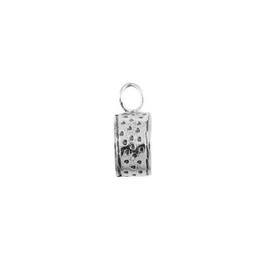 Picture of Sterling Silver Pendant Bail, 6x11mm, Fits 10mm, closed jumpring fits 7mm