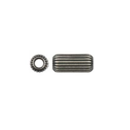 Picture of Sterling Silver Navajo Pearl Style by JCK, 3x8mm Oval Corrugated Bead