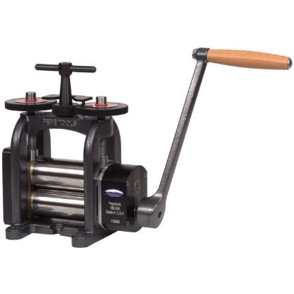 Picture of Pepetools Flat Ultra Rolling Mill with Ductile Frame, Roller Width 110mm, Roller Dia. 55mm, Max Opening 5mm