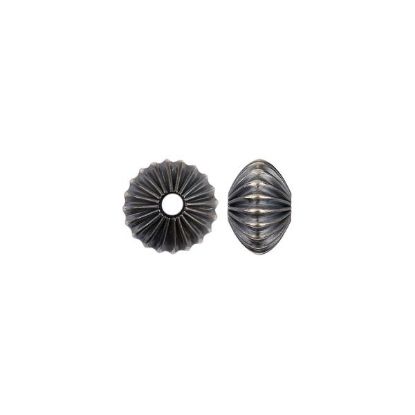 Picture of Sterling Silver Navajo Pearl Style by JCK, 11mm Corrugated Rondelle Bead