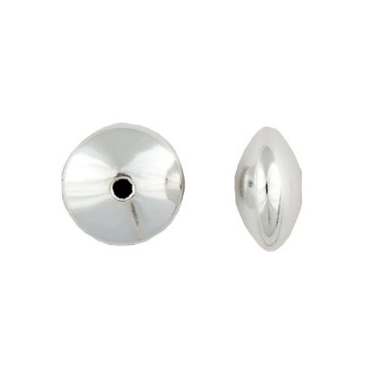 Picture of Sterling Silver Rondelle Bead, ID 1.4mm, 4.5x8.5mm
