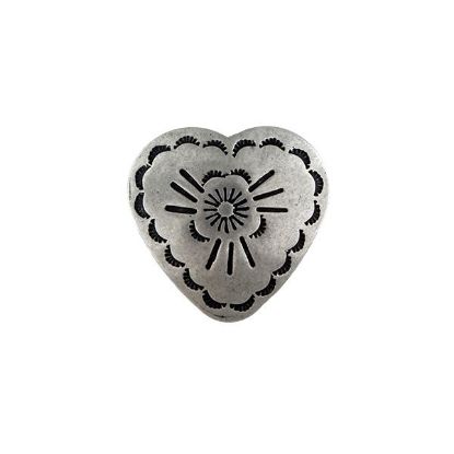 Picture of Nickel Silver Heart Sun 22mm Concho with Loop