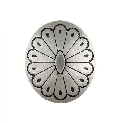 Picture of Nickel Silver Fancy Pearl 29x34mm Concho with Loop