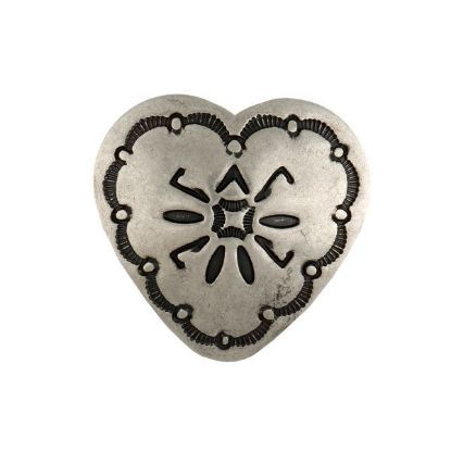 Picture of Nickel Silver Butterfly Heart 30mm Concho with Loop