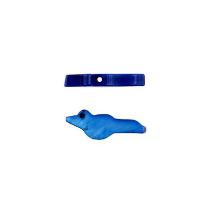Picture of Mother of Pearl Navy Blue, Top Drilled Bird, 10 pieces, Approximately 3x13mm