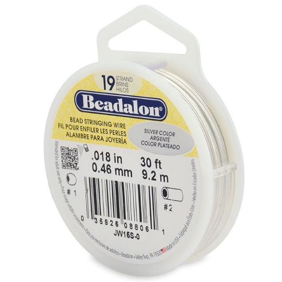 Picture of Beadalon Silver Color Wire 19 Strand .018 Inch 30 Feet