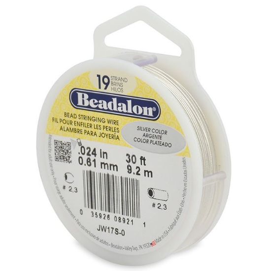 Picture of Beadalon Silver Color Wire 19 Strand .024 Inch 30 Feet