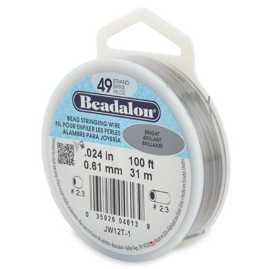 Picture of Beadalon Wire 49 Strand .024 Inch 100 Feet