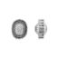 Picture of Silver Plated 11x14mm, Concho Bead, 6 beads