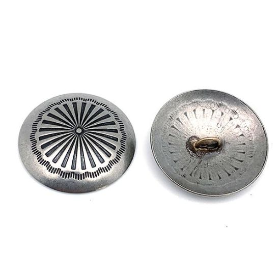 Picture of Nickel Silver Sunburst 37mm Concho with Loop