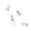 Picture of Rhodium Plated Fingernail Earring Clip 8x19mm Flat Pad, 2 Pairs