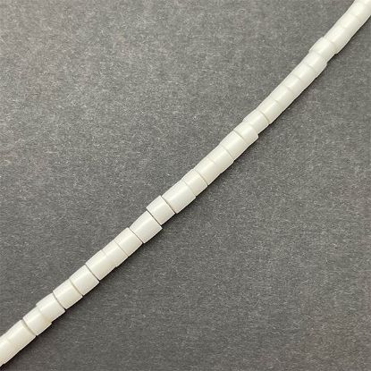 Picture of Block White Heishi Beads 4-5mm, 24" Length 