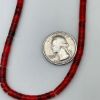 Picture of Block Red with Black Matrix Heishi Beads 4-5mm, 24" Strand
