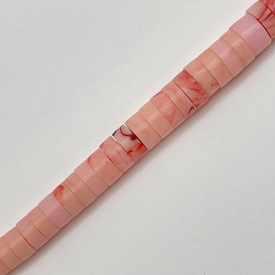 Picture of Block Pink Graduated Heishi Beads 5-10mm, 16" Length