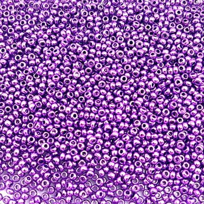 Picture of Size 10 Czech Seed Beads, Metallic Purple, Approximately 25 grams
