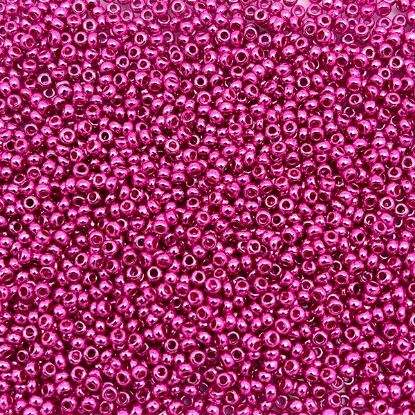 Picture of Size 10 Czech Seed Beads, Metallic Pink, Approximately 25 grams