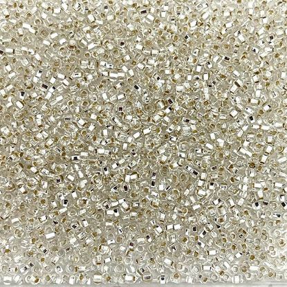 Picture of Size 10 Czech Seed Beads, Silver Lined Crystal, Approximately 25 grams