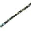 Picture of 6mm Preciosa Bi-Cone, Black Diamond Aurora Borealis Glass Beads, 5in Strand