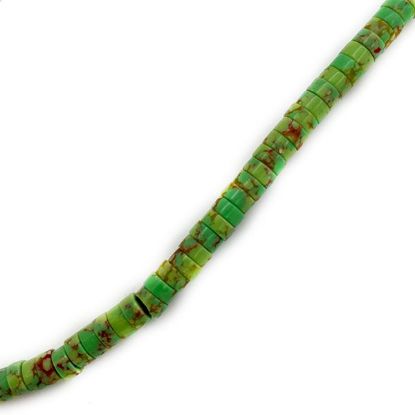 Picture of Block Gaspiete Heishi Beads, 6mm, 15" Strand