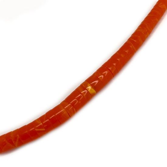Picture of Block Orange Graduated Heishi Beads 5-10mm, 16" Length