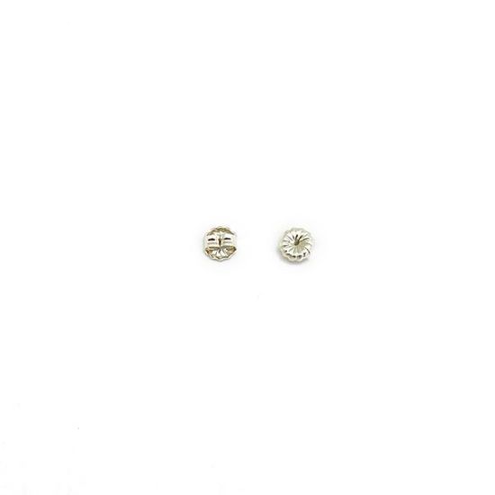 Picture of Sterling Silver Small Rosette Ear Clutch .038 Inch<br />10 Pair