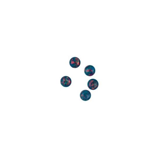 Picture of Imitation Multi-Teal Opal, Round Cabochon, 4mm
