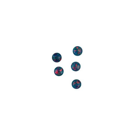 Picture of Imitation Multi-Teal Opal, Round Cabochon, 5mm