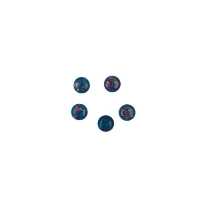 Picture of Imitation Multi-Teal Opal, Round Cabochon, 6mm