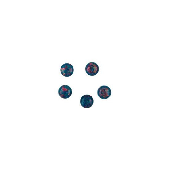 Picture of Imitation Multi-Teal Opal, Round Cabochon, 6mm