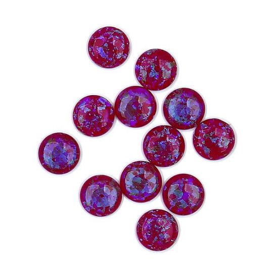 Picture of Imitation Sleepy Water Lily Opal, Round Cabochon, 6mm
