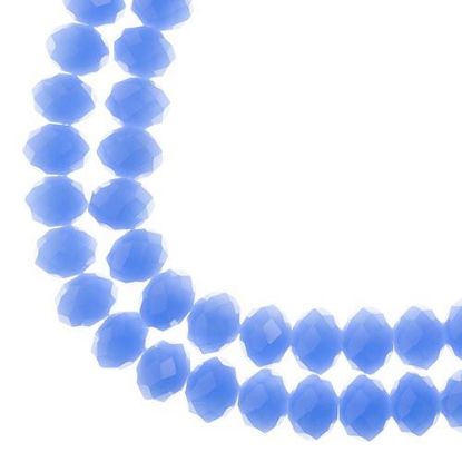 Picture of Crystal Lane 6x8mm Opaque Dark Periwinkle Rondelle, 2 Strand 7" Strands