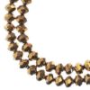 Picture of Crystal Lane 6x8mm Opaque Gold Iris Rondelle, 2 Strand 7" Strands