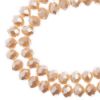 Picture of Crystal Lane 6x8mm Opaque Light Campagne Luster Rondelle, 2 Strand 7" Strands