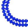 Picture of Crystal Lane 6x8mm Transparent Dark Sapphire Rondelle, 2 Strand 7" Strands