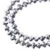 Picture of Crystal Lane 6x8mm Opaque Silver Iris Rondelle, 2 Strand 7" Strands