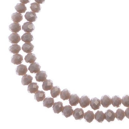Picture of Crystal Lane 3x4mm Opaque Grey Rondelle, 2 Strand 7" Strands