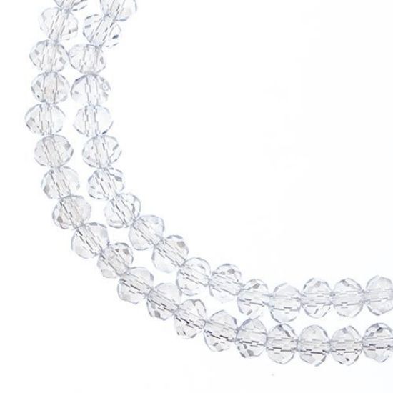 Picture of Crystal Lane 3x4mm Transparent Crystal Aurora Borealis Rondelle, 2 Strand 7" Strands