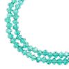 Picture of Crystal Lane 3x4mm Transparent Dark Green Rondelle, 2 Strand 7" Strands