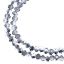 Picture of Crystal Lane 3x4mm Transparent Half Silver Iris Rondelle, 2 Strand 7" Strands