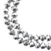 Picture of Crystal Lane 4x6mm Opaque Silver Iris Rondelle, 2 Strand 7" Strands
