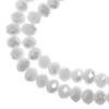 Picture of Crystal Lane 4x6mm Opaque Whtie Matte Aurora Borealis Rondelle, 2 Strand 7" Strands