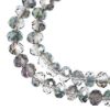 Picture of Crystal Lane 4x6mm Transparent Rose Green Luster Rondelle, 2 Strand 7" Strands