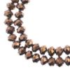 Picture of Crystal Lane 8x10mm Opaque Copper Iris Rondelle, 2 Strand 7" Strands