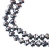 Picture of Crystal Lane 8x10mm Opaque Silver Iris Rondelle, 2 Strand 7" Strands