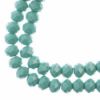 Picture of Crystal Lane 8x10mm Opaque Turquoise Green Rondelle, 2 Strand 7" Strands