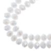 Picture of Crystal Lane 8x10mm Opaque White Matte Aurora Borealis Rondelle, 2 Strand 7" Strands